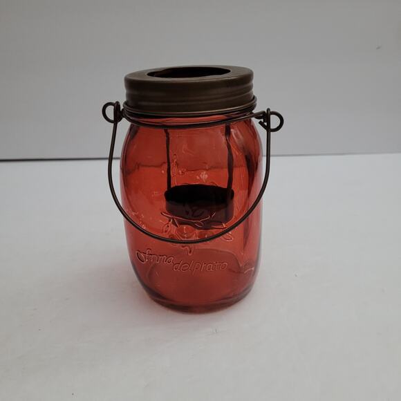 Red Mason Jar Lantern - Picture 7 of 12